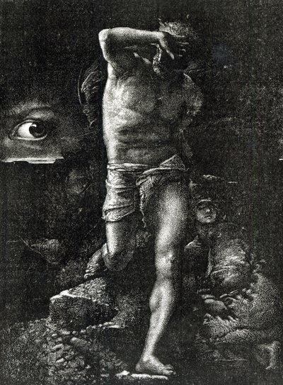 Svědomí aneb The Eye Watching Cain z „La Legende des Siecle“ od Victora Huga (1802-85) od Auguste Joliet