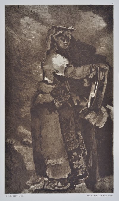 Studium italštiny (kresba) od Auguste Lauzet