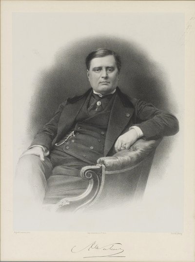 Portrét Alexandre Florian Joseph, hrabě Colonna-Walewski 1810-1868 od Auguste Lemoine