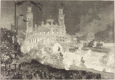14. července. Osvětlení paláce Trocadero od Auguste Lepere