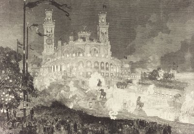 14. července. Osvětlení Palais du Trocadéro, 1883. od Auguste Lepere