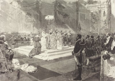 Královský křest na španělském dvoře, 1882. od Auguste Lepere