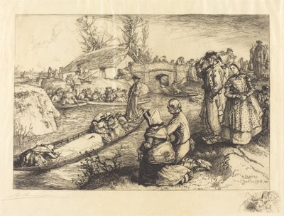 Pohřeb ve Vendeen Marsh od Auguste Lepere