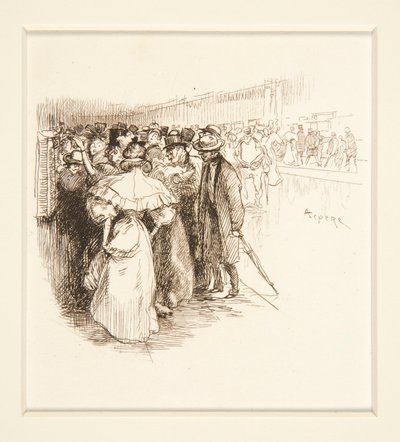 Dav u okénka lístků (?) od Auguste Lepere