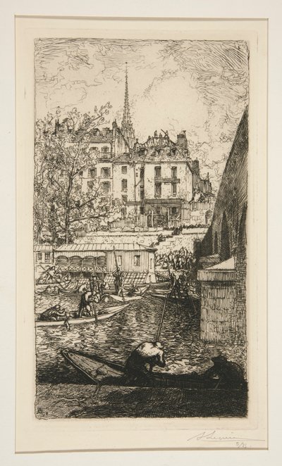 D?molition de la maison de Sabra, pr?s du Palais de Justice (Demolice domu Sabra, poblíž Justičního paláce) od Auguste Lepere