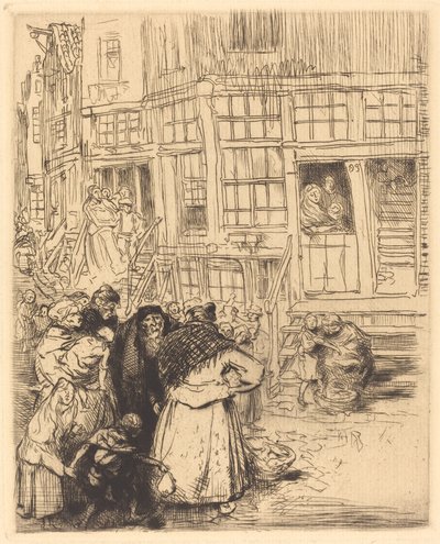Židovské čtvrti v Amsterdamu. od Auguste Lepere