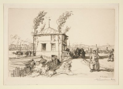 Guinguette, cesta do Billancourtu od Auguste Lepere