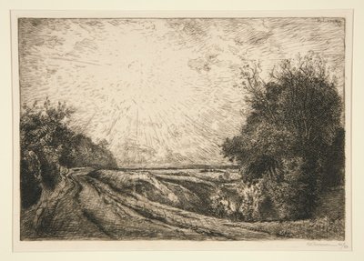 Cesta do La Houssoye (Cvec?sur-le-Grand) (Cesta z La Houssoye [Crevecoeur-le-Grand]) od Auguste Lepere