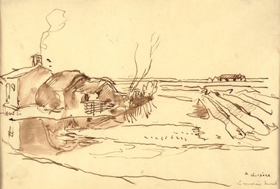 Krajina (inkoust na papíře) od Auguste Lepere