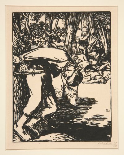 The Francs-Tireurs (Sharpshooters), z The War of 1914, první série, no. 11 od Auguste Lepere