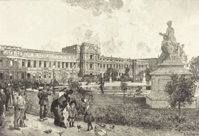 Ruiny paláce Tuileries před jejich demolicí, 1883. od Auguste Lepere