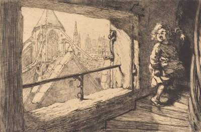 Střechy Saint-Severin, 1889. od Auguste Lepere