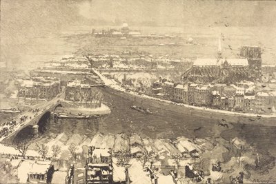 Paříž pod sněhem, pohled ze St.-Gervais Paříž pod sněhem, při pohledu z vrcholu St.-Gervaais, 1890. od Auguste Lepere