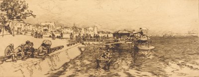 Pier of Bercy Embarcadere, quai de Bercy, 1891. od Auguste Lepere