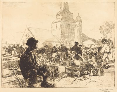 Drůbeží trh v St.-Jean-de-Mont od Auguste Lepere