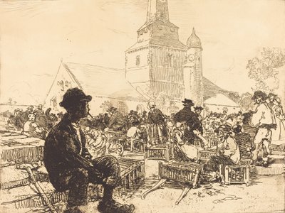 Drůbeží trh v St.-Jean-de-Mont Drůbeží trh v St.-Jean-de-Mont, 1892. od Auguste Lepere