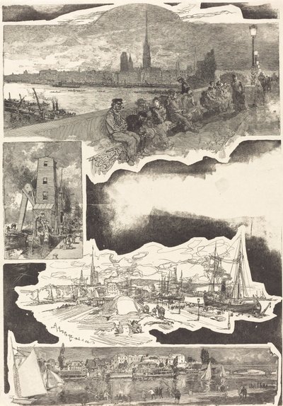 Rouen, 1888. od Auguste Lepere