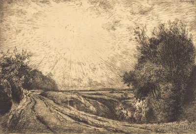 Cesta z La Houssoye, Crevecoeur-le-Grand Cesta z La Houssoye, Crevecoeur, 1913. od Auguste Lepere