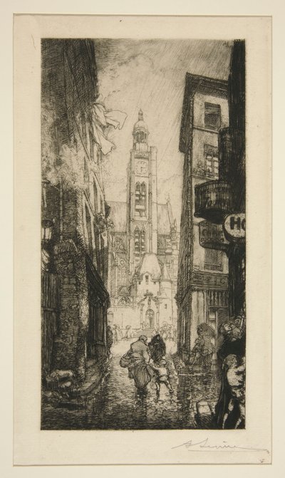 Rue de la Montagne Sainte-Geneviève, Paříž od Auguste Lepere