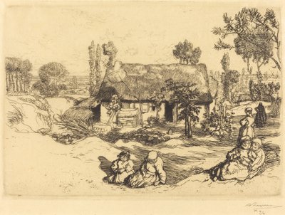 Útulek pro chudé, Vendee (Le nid de pauvres, Vendee) od Auguste Lepere