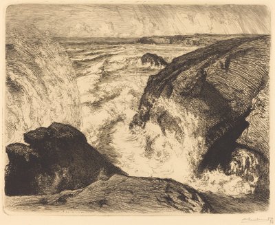Spring Tide, Rocks of Zion (Grande maree, rochers de Sion, Vendee) od Auguste Lepere