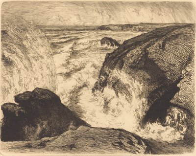 Spring Tide, Rocks of Zion Grande maree, rochers de Sion, Vendee, 1907. od Auguste Lepere