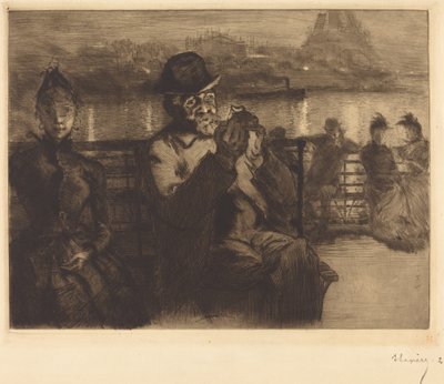 Na Seině, v noci od Auguste Lepere