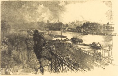 Seina u Slavkovského mostu, 1888. od Auguste Lepere