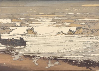 Rozvinuté vlny, záplava v září, 1901 Les Vagues deferlent, 1901. od Auguste Lepere
