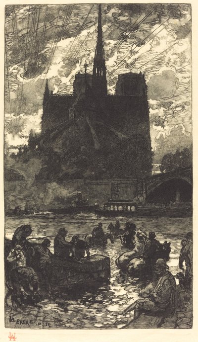 Napajedlo za Notre-Dame od Auguste Lepere