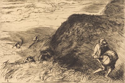 Vrakoviště, Saint-Jean-de-Monts Looters vraků, Saint-Jean-de-Monts, 1915. od Auguste Lepere