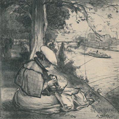 Labutí ostrov, c1898, 1919 od Auguste Louis Lepère