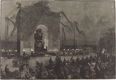 Pohřeb Victora Huga. Vigilie od Auguste Lepère after Henri Louis Scott
