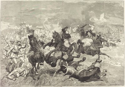 V Súdánu: Bitva o El-Teb od Auguste Lepère and Jacques Beltrand after Józef Chelmonski