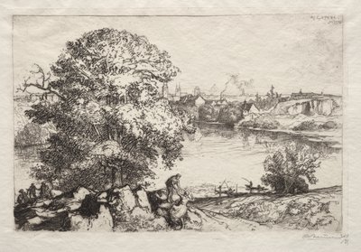 Angers: St. Nicolas Pond od Auguste Louis Lepère