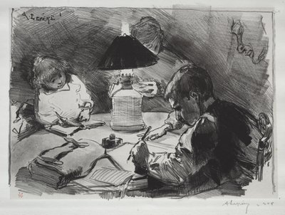 Kolem lampy od Auguste Louis Lepère
