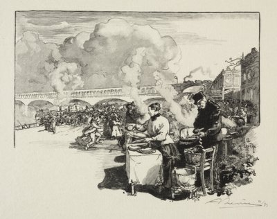 Přistávací plocha pro omnibusové čluny od Auguste Louis Lepère