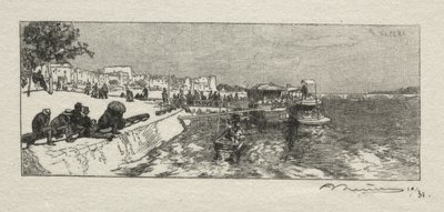 Molo v Bercy od Auguste Louis Lepère