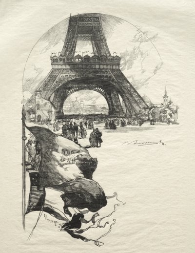 Eiffelova věž od Auguste Louis Lepère