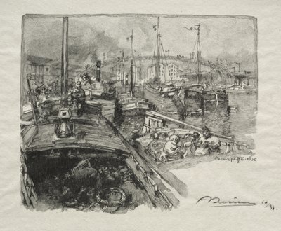Bassin de la Villette od Auguste Louis Lepère