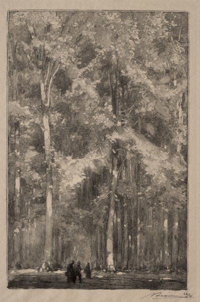 Le Matin, křižovatka Forts Marlotte od Auguste Louis Lepère