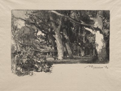 Poledne v lese od Auguste Louis Lepère
