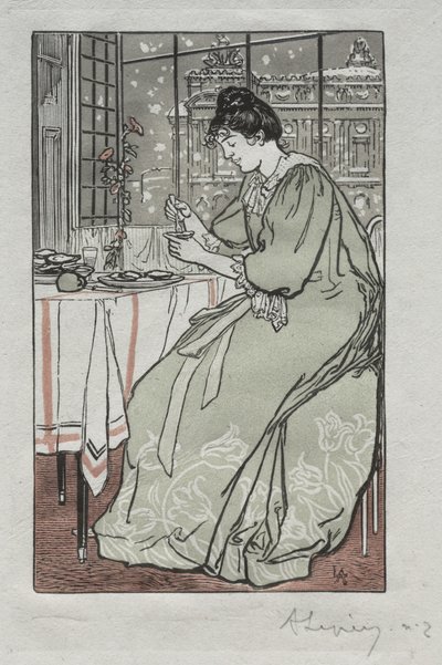 Pařížský almanach, 1897: Zima od Auguste Louis Lepère