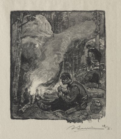 Dřevorubecké jídlo od Auguste Louis Lepère
