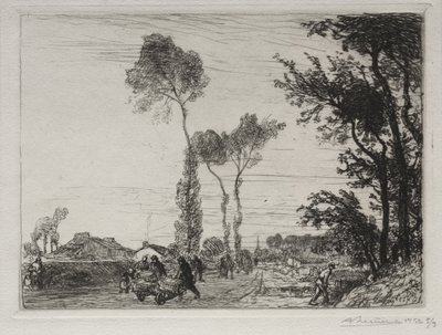 Návrat z trhu St. Jean-de-Mont od Auguste Louis Lepère