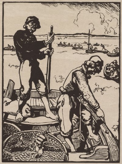 Rybáři krevet od Auguste Louis Lepère
