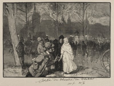 Odchod z divadla Chatelet od Auguste Louis Lepère
