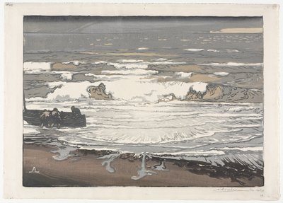 Breaking Waves, Příliv září 1901 od Auguste Louis Lepère