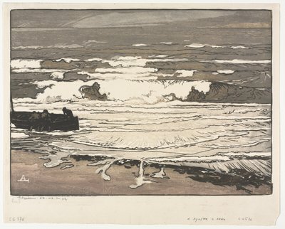 Breaking Waves, Příliv září 1901 od Auguste Louis Lepère