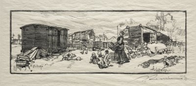 Dům kočárů (Le wagon-logement) od Auguste Louis Lepère